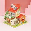 Quebra-cabeça tridimensional 3D infantil atacado meninos e meninas brinquedos educativos modelo de casa de papel artesanal DIY tenda em estoque
