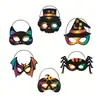 Accesorios de Pintura Graffiti Hechos a Mano DIY Papel de Rascar Creativo y Colorido Arte de Rascar de Halloween Pinturas Colgantes de Halloween
