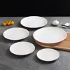 Vajilla de imitación porcelana de melamina, platos redondos de plástico, platos para servir de restaurante de hot pot, platos para buffet, tazones de arroz blancos con tapa, uso comercial