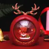 Venta caliente de nuevos productos transfronterizos: Portalápices de casa de Navidad con luz, caja de almacenamiento, regalo para estudiante, portalápices de resina, adorno de almacenamiento de escritorio