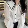 Camisa a Cuadros con Cuello de Muñeca para Mujer, Nueva Colección Primavera y Otoño 2026, Diseño Retro Francés Único, Manga Larga