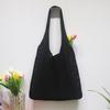 Bolsa Transfronteiriça Estilo Preguiçoso Amazon Bolsa Satchel Feminina de Primavera e Verão Bolsa Tricotada Vazada Bolsa de Ombro Bolsa Tecida Bolsa de Compras