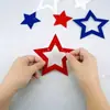 Banderín de Decoración para Fiesta del Día de la Independencia de Fieltro Exclusivo Transfronterizo con Banderas, Fuegos Artificiales, Guirnalda de Helados y Banderín de Fieltro de Estrella de Cinco Puntas