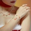 Azúcar Navidad Lindo Dibujo Animado Peso Esmalte Colgante Collar Pulsera Traje Moda Femenina Combinación de Diseño Creativo