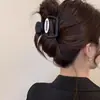 Pinza para el Cabello para Mujer Letra Cuadrada Esmerilada Pequeña Pinza de Sujeción Temperamento Parte Trasera de la Cabeza Medio Sujetado Pinza de Tiburón Pasador Pasador Accesorios para el Cabello Pasador Moda