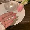 Pendientes de mariposa de seis piezas con broche de plata S925, pendientes femeninos de viento dulce y fresco, diseño de nicho, pendientes de sentido avanzado, explosiones femeninas