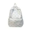Mochila estilo faculdade para meninas do ensino fundamental, estilo ins, feminina, poá, grande capacidade, simples, versátil, mochila de alto valor estético