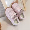 Zapatos de Encaje Arkham para Niñas 2026 Otoño Nuevo Estilo Zapatos Infantiles de Suela Suave Cómodos Zapatos Planos Pequeños para Niños Medianos y Mayores Zapatos Individuales con Moño