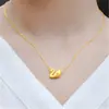 Collar de cisne chapado en oro de Vietnam collar chapado en oro temperamento femenino colgante de cisne cadena clavicular joyería de boda