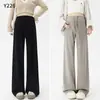 Calça de Maternidade para Primavera e Outono, Calça de Perna Larga Fina Que Não Aperta a Barriga, Adequada para Mulheres Baixas durante a Gravidez, Roupa de Maternidade de Outono