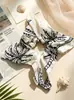 Goma de pelo cuadrada retro francesa para coleta, scrunchie artístico de estilo de hada, bufanda para mujer, accesorios, al por mayor en stock