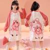 Pijamas y Camisones para Niños, Otoño e Invierno Largos Engrosados Franela de Vellón Coral Lindo Niña Bebé Ropa para el Hogar Falda
