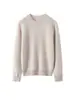 Suéter de cashmere 100% puro de sete agulhas espessado para mulheres, gola redonda, ombro raglã, malha de puxar, suéter de malha versátil casual para outono e inverno