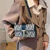 Bolso de mano de alta calidad para mujer 2026 nuevo modelo estampado francés bolso cruzado con cadena bolso de hombro versátil bolso cuadrado pequeño vintage