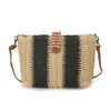 2026 Nueva Moda de Gama Alta Bolso de Paja con Rayas Verticales de un Solo Hombro Bolso Tejido a Mano Bolso Casual para Mujer Bolso de Playa para Mujer
