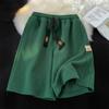 Shorts de waffle explosivos masculinos de verão finos com senso de design calças casuais esportivas externas calças da moda do Instagram