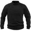 Suéter para hombre de punto cruzado europeo y americano, otoño e invierno, cálido, holgado, color liso, para exteriores, cálido, transpirable, táctico, ropa para hombre