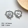Colgante Creativo de Corazón con Zirconia de Goteo de Aceite Colgante de Aleación Material para Collar Pulsera Pendientes Accesorios de Ropa Hechos a Mano DIY