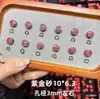 Accesorios del zodiaco con alto contenido de cinabrio, arena púrpura dorada natural, dijes redondos del zodiaco para joyería DIY, cuentas sueltas para colgar