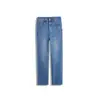 Mesmo estilo do Daijia'er Four-way Stretch! Nova Coleção Primavera/Verão Calça Jeans Branca Calça Baguete Cintura Alta Cropped Calça Cigarrete 1021