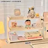 Escritorio con Estante Multicapa Oficina Dormitorio Estudiante Mesa de Escritorio Almacenamiento