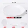 Platos de melamina, grado comercial, diseñados para restaurantes, redondos, aptos para servicio tipo buffet, hoteles, banquetes y cocina a pequeña escala; plástico, estilo nórdico, bicolor y duradero