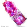 Arte de Uñas Transfronterizo Lentejuelas Corazón de Durazno 24 Colores Lentejuelas Láser Polvo Escarlata Rojo Púrpura Estrellas Pentagonales Lentejuelas con Forma de Mariposa