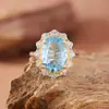 Colar com Topázio Natural, Ametista e Citrino Corte Milenar para Mulheres Prata de Lei S925 Joia com Pedra Colorida Pingente Venda por Atacado