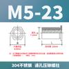 Tuerca remachable hexagonal de acero inoxidable en stock M3M4M5 con orificio pasante SOS-3.5M3/M4/304
