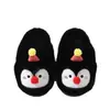 Pantuflas de Algodón para Niños Pingüino Otoño e Invierno Estilo Nuevo para Niñas Dibujos Animados Lindas Creativas Hogar Cálidas Pantuflas de Algodón para Padres e Hijos Transfronterizo