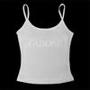 Camiseta americana retro punk con letras de diamantes de imitación, camiseta de manga corta estilo Y2k, camiseta de verano para mujer