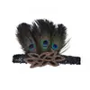 Diadema de Plumas Años 20 Tocado para Fiesta Gatsby Accesorios para el Cabello Diadema de Chica Flapper Cinta para el Cabello