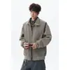 Jaqueta de Couro PU Retrô High Street Americana Masculina Outono Tamanho Plus Solta Tendência Marca Pessoas Gordas Solta Vilão Bonito Jaqueta de Motocicleta