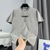 Ropa de marca moderna personalizada impresa de lujo ligero estilo americano 2026 verano nueva camiseta casual de manga corta con cuello redondo para hombre