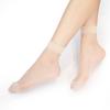 Meias Socas de Seda Core-Spun Langsha com 5 Pares, Meias Socas de Seda Femininas, Meias de Seda Cristal de Cano Médio, Duráveis para o Verão, Embalagem em Cartão