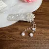 Coreia do Sul Flor de Diamante Pérola Franja Presilha de Cabelo Popular na Internet Coração de Menina Doce Presilha BB Design de Nicho Sentido Personalizado Acessórios de Cabelo