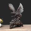 Adornos de águila de madera maciza tallada en ébano, artesanía creativa de madera, grandes figuras ornamentales.