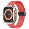 Correa de silicona compatible con Apple Watch de 8.ª generación, con hebilla plegable magnética, compatible con Apple Watch de 41/45/49 mm.