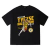 Camiseta de Manga Corta de Algodón Puro de Fibra Larga East Crown Haliburton Top Holgado Camiseta de Baloncesto de Verano Jersey de los Pacers