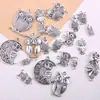 Acessórios de Joia de Liga Metálica Mais Vendidos no Exterior Pingente de Coruja Vazado Pulseira Colar DIY Feito à Mão Pingente para Roupa