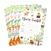 Zz011 Zorro del Bosque Animal Invitación Invitación Festividad Cumpleaños Frente Carta de Invitación