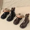 Botas de Nieve de Felpa para Protección contra el Frío del Noreste para Mujer 2026 Nuevo Estilo de Invierno Más Vendidas Botas Cortas Británicas Cálidas Antideslizantes Botas Martin