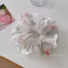 Nuevo Scrunchie de Malla Perlado Oversized Estilo Chino con Diseño Único y Efecto Degradado para Cola de Caballo Baja, Elegante Accesorio para el Cabello