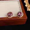 Brincos Quadrados de Cristal Zircônia Super Brilhantes Versáteis Moda Retrô Francesa Pequenos Femininos de Alta Qualidade Atacado