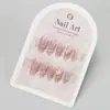 Unhas Portáteis Populares do Douyin, Unhas Manicure Artesanais Brilhantes com Diamantes Borboleta de Alta Qualidade para Primavera e Verão, Unhas Portáteis Sexy