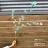 Diseño de Escena de Boda con Flores Artificiales Azules, Arreglo de Piso con Flores Falsas, Phalaenopsis, Tulipanes, Arreglo Floral Decorativo Suave