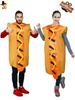 Fantasias Engraçadas de Cachorro Quente para Homens e Mulheres Adultos, Comida Paródia, Fantasias de Casal para Apresentação de Palco, Macacão de Cachorro Quente