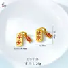 Acessórios para Joias DIY com Símbolos de Boa Sorte, Gato com Pata e Pingente de Lingote em Ouro de Areia Estilo Antigo, Banhado a Ouro Cobre, Novo Estilo Chinês, Design Personalizado