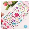Pegatinas Hechas a Mano para Niños, Pegatinas de Diamantes, Pegatinas Brillantes de Diamantes, Pegatinas de Acrílico de Cristal, Pegatinas Educativas, Pegatinas de Corazón, Estéreo