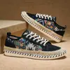 Tênis Esportivos Novos 2025 Verão Respirável Casual Versátil Masculino Slip-On Sapatos de Lona Old Beijing Sapatos de Pescador